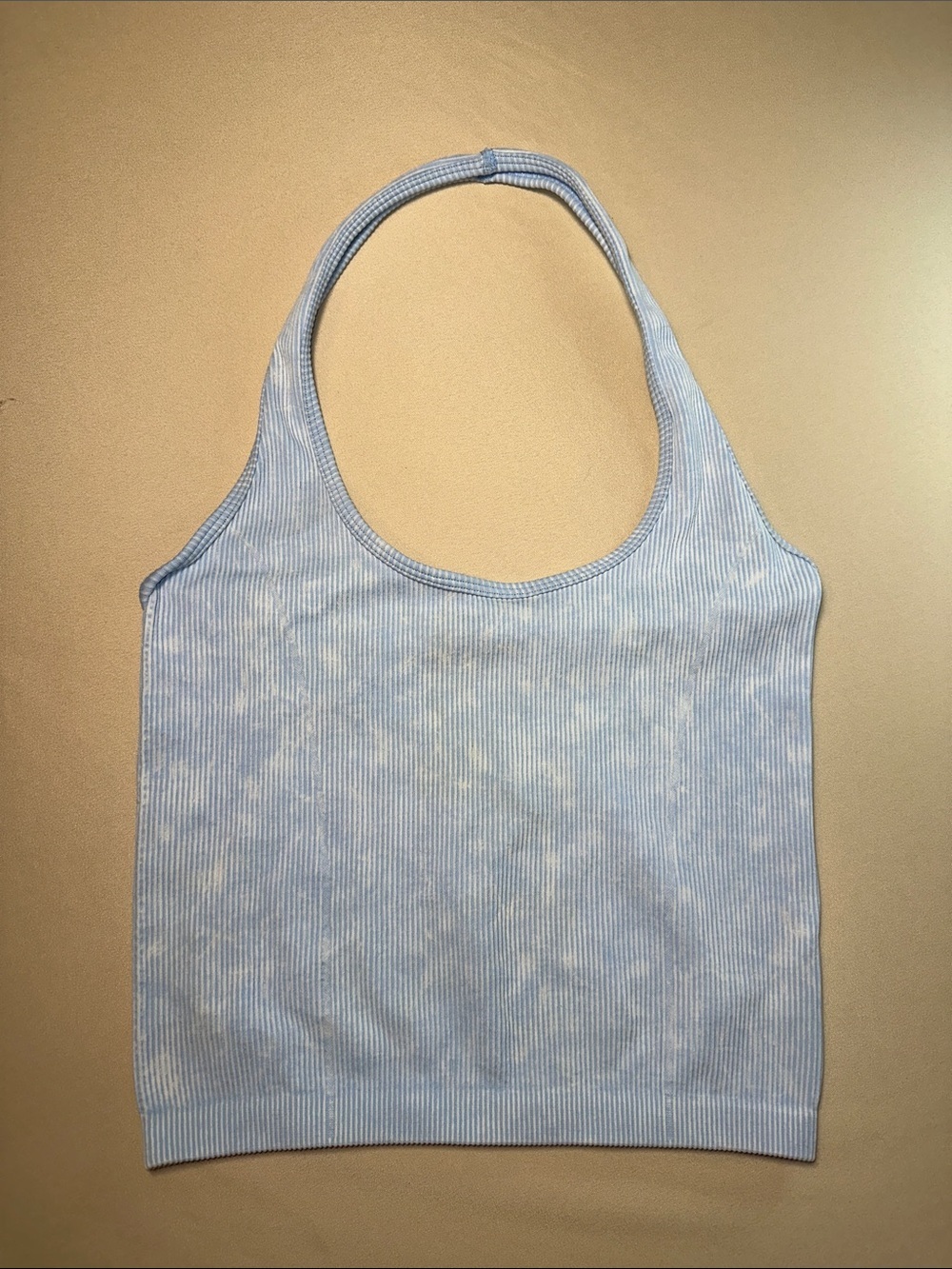 American Eagle Outfitters AE Tank Top Light Blue Ribbed Over the Neck